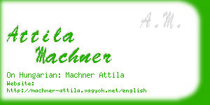 attila machner business card